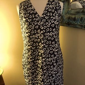 Banana republic blue & whitedress V-neck